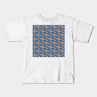 Blue moroccan tiles Kids T-Shirt